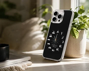 Cigarette Clock satirical graphic illustration phone case — Lifestyle