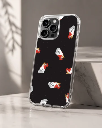 Cigarette pattern digital art printed on a soft TPU snap phone case — Hero