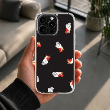 Cigarette pattern digital art printed on a soft TPU snap phone case — Lifestyle