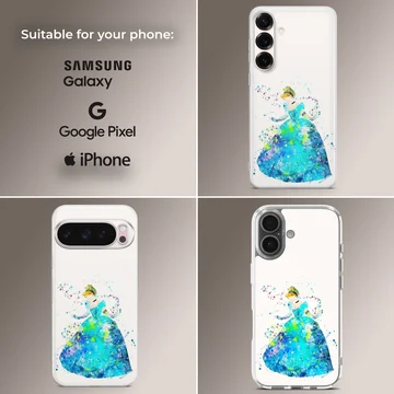 Cinderella phone case with magical aqua design — Collage