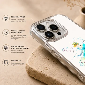 Cinderella phone case with magical aqua design — Info