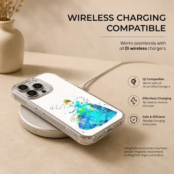 Cinderella phone case with magical aqua design — Charging