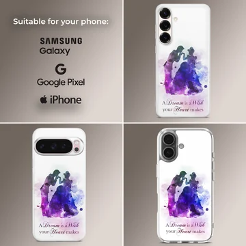Cinderella watercolor silhouette print phone case — Collage
