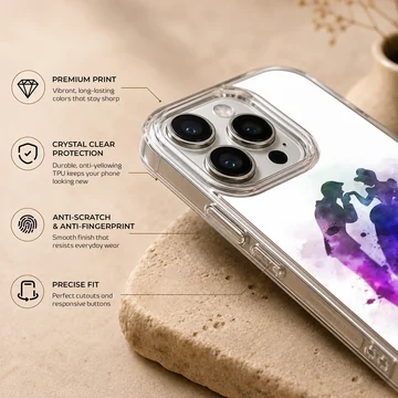 Cinderella watercolor silhouette print phone case — Info