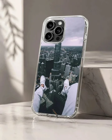 City View urban skyline photography printed on a matte phone case