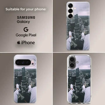 City View urban skyline photography printed on a matte phone case — Collage