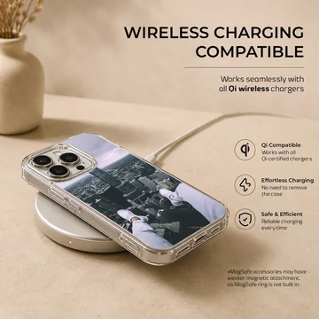 City View urban skyline photography printed on a matte phone case — Charging