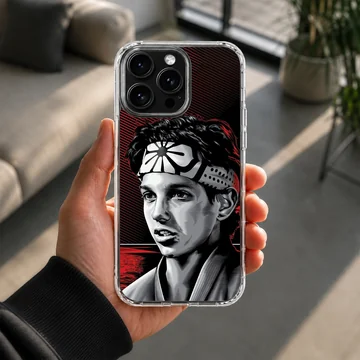 Cobra Kai martial arts character illustration with headband phone case — Lifestyle