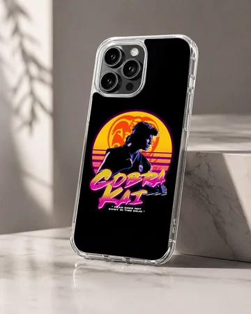 Cobra Kai retro sun digital illustration phone case — Hero