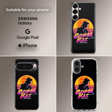 Cobra Kai retro sun digital illustration phone case — Collage