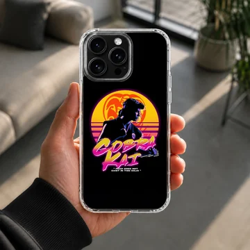 Cobra Kai retro sun digital illustration phone case — Lifestyle