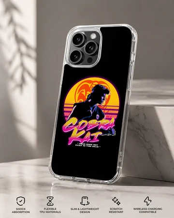 Cobra Kai retro sun digital illustration phone case — Specs