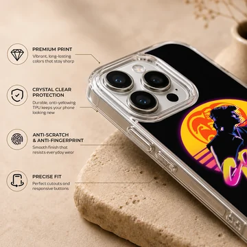 Cobra Kai retro sun digital illustration phone case — Info