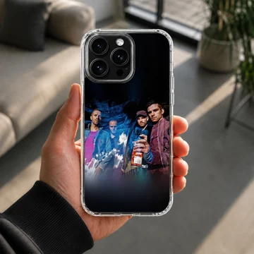 Coldplay music band portrait artwork on a slim phone case — Lifestyle