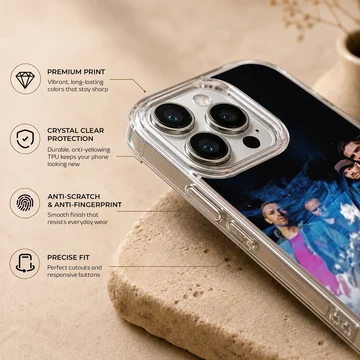 Coldplay music band portrait artwork on a slim phone case — Info