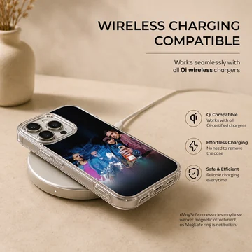 Coldplay music band portrait artwork on a slim phone case — Charging