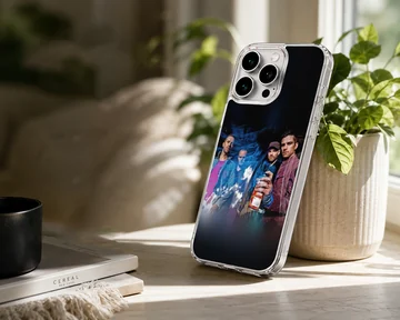 Coldplay music band portrait artwork on a slim phone case — Lifestyle