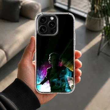 Colorful concert silhouette art printed on a phone case — Lifestyle