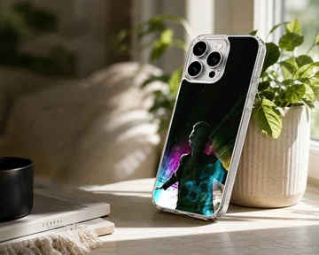 Colorful concert silhouette art printed on a phone case — Lifestyle