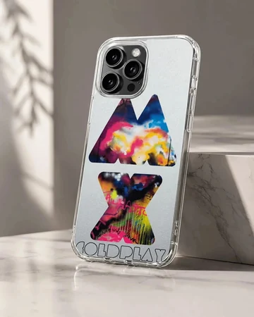 Vibrant graffiti music band logo art printed on a phone case