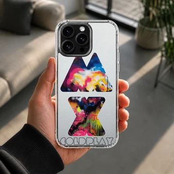 Vibrant graffiti music band logo art printed on a phone case — Lifestyle