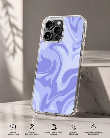 Purple liquid swirl pattern abstract art phone case with matte finish — Specs