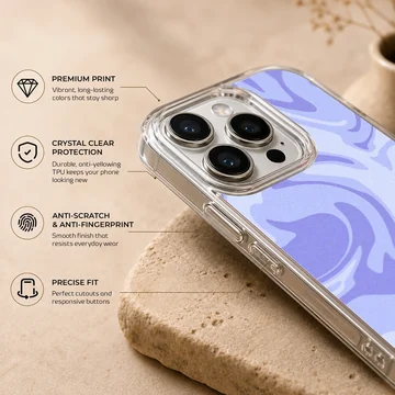 Purple liquid swirl pattern abstract art phone case with matte finish — Info
