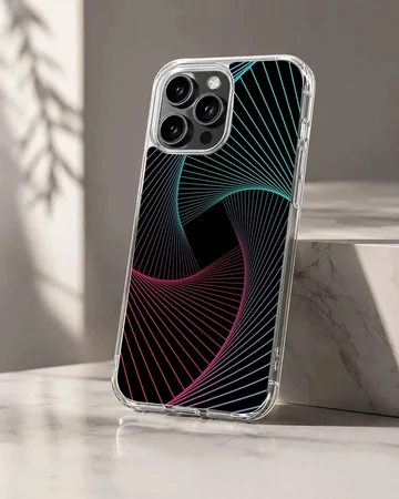 Colorful patterns abstract geometric lines art phone case
