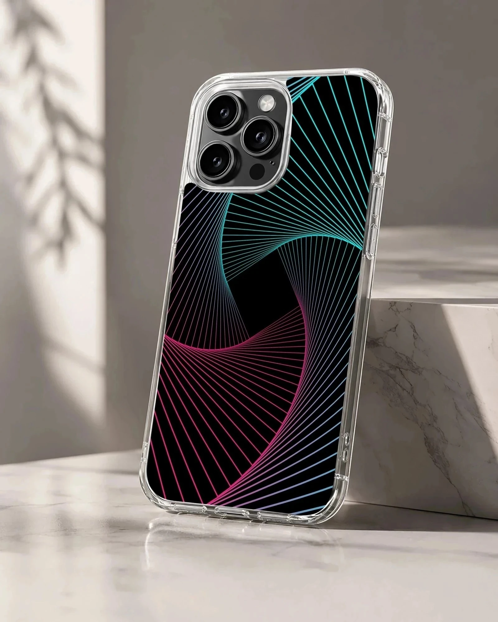 Colorful patterns abstract geometric lines art phone case