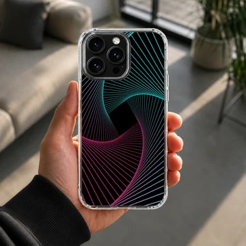 Colorful patterns abstract geometric lines art phone case — Lifestyle