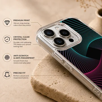 Colorful patterns abstract geometric lines art phone case — Info