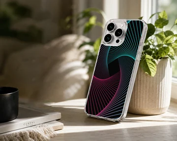 Colorful patterns abstract geometric lines art phone case — Lifestyle
