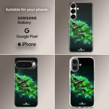 Counter-Strike tactical green gaming artwork phone case — Collage