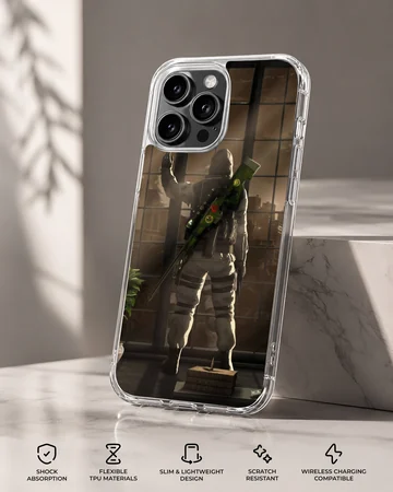 Counter-Strike tactical sniper character standing by a window printed on a phone case — Specs