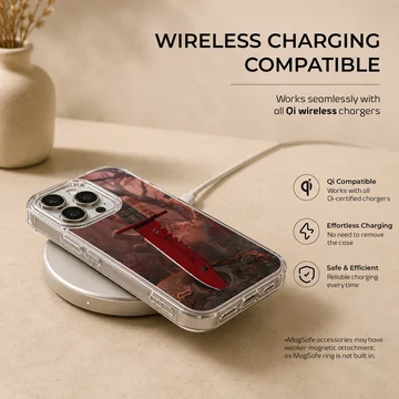Counter-Strike red tactical blade and skull artwork phone case — Charging
