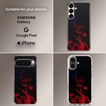 Counter strike tactical soldier digital illustration phone case — Collage