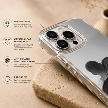 Black and white photographic art of a hugging couple taking a mirror selfie printed on a phone case — Info
