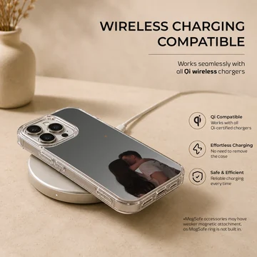 A tender photographic print of a kissing couple embracing against a moody gray sky printed on a protective phone case. — Charging