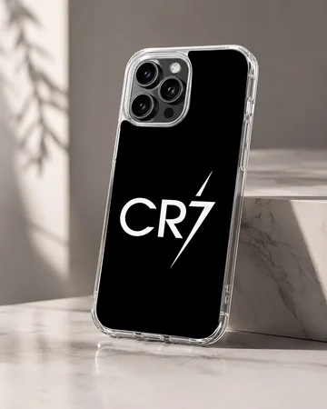 CR7 logo design on phone case showcasing Cristiano Ronaldo's dynamic style. — Hero
