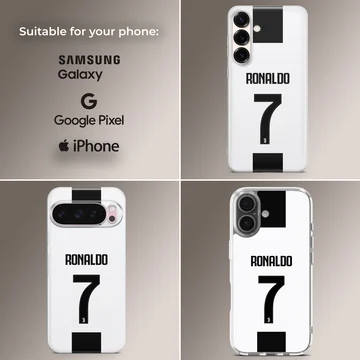 Cristiano Ronaldo minimalist design on phone case — Collage