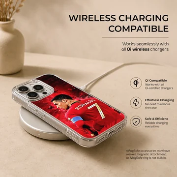 Dynamic illustration of Cristiano Ronaldo on a phone case — Charging