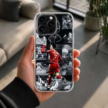 Cristiano Ronaldo action collage on phone case — Lifestyle