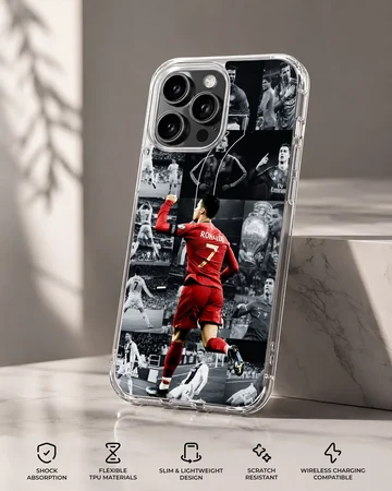 Cristiano Ronaldo action collage on phone case — Specs
