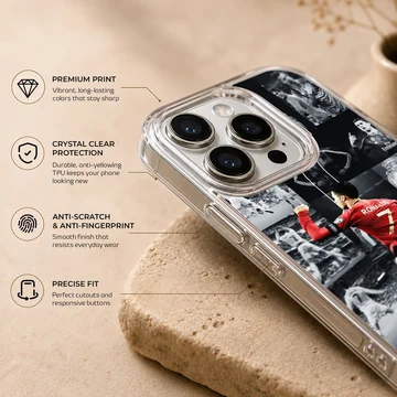 Cristiano Ronaldo action collage on phone case — Info