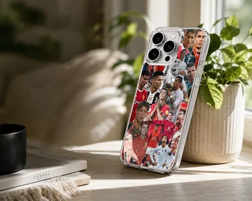 Cristiano Ronaldo collage featuring various moments, perfect phone case for fans — Lifestyle