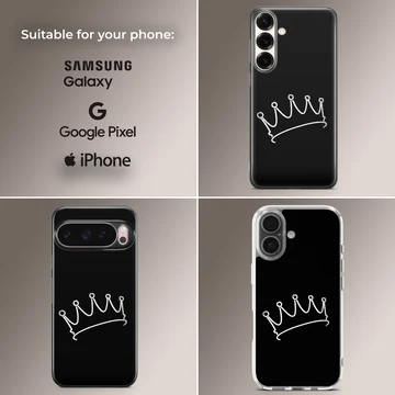 Minimalist crown design on a stylish phone case — Collage