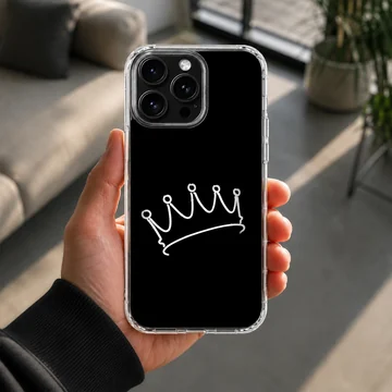 Minimalist crown design on a stylish phone case — Lifestyle