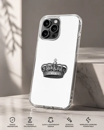 Vintage crown design phone case for trendy individuals — Specs