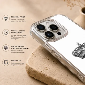 Vintage crown design phone case for trendy individuals — Info