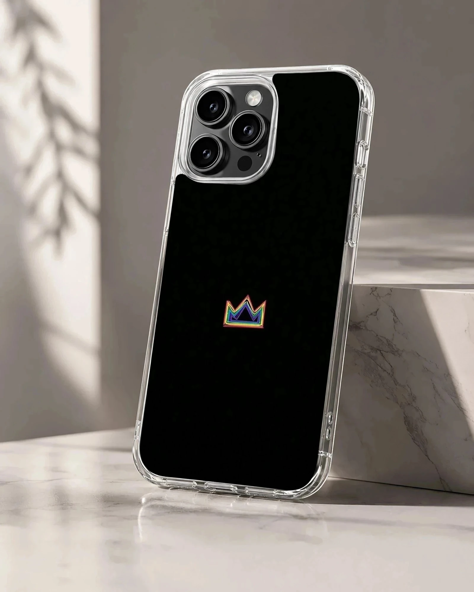 Crown emblem on a black background phone case